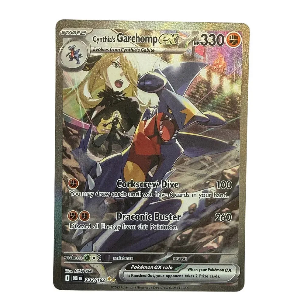 Pokémon TCG Cynthia's Garchomp ex 232/182 Destined Rivals 2025 SIR Holo NM-MT